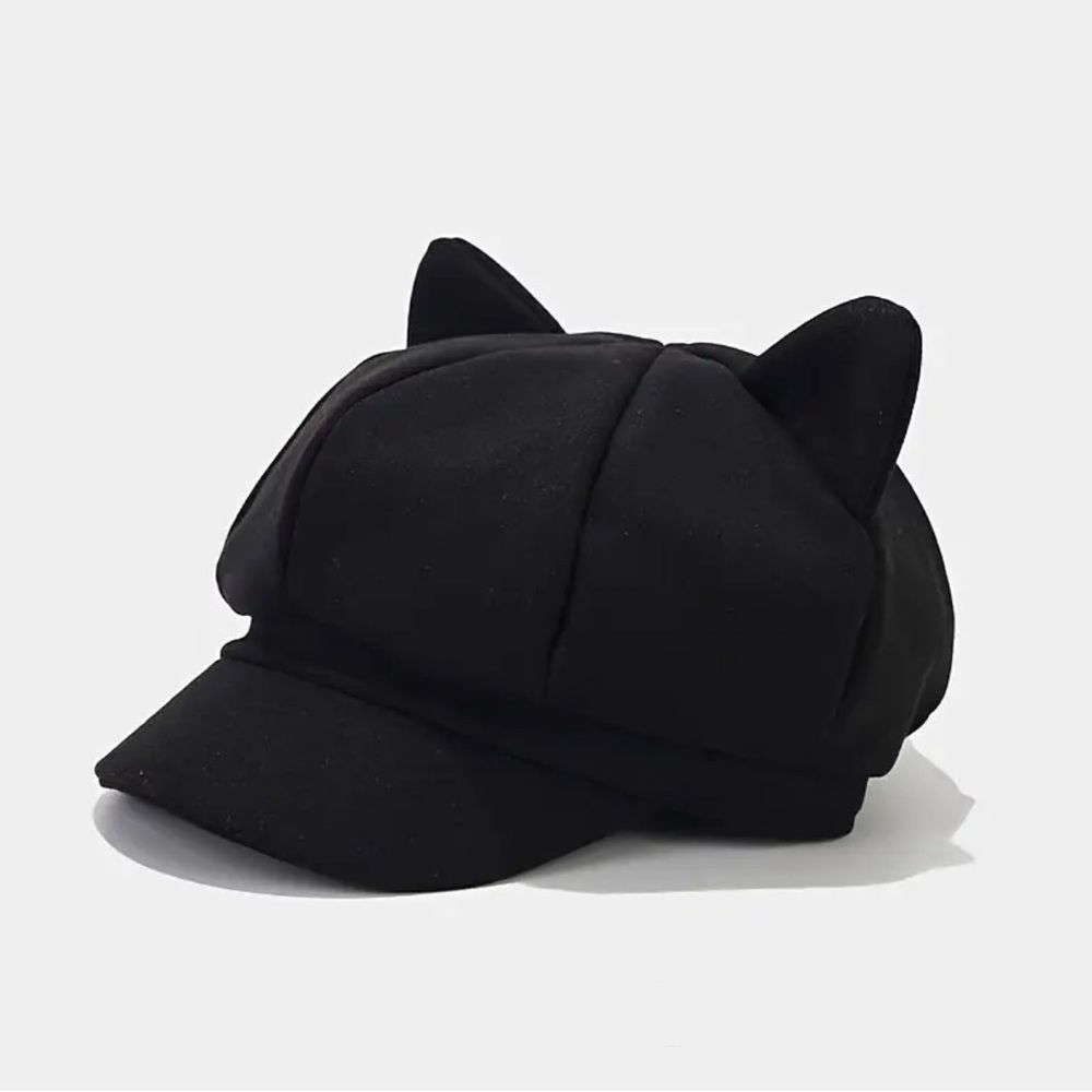 Black Cat Ear Cap